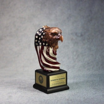 Eagle Head with the American Flag