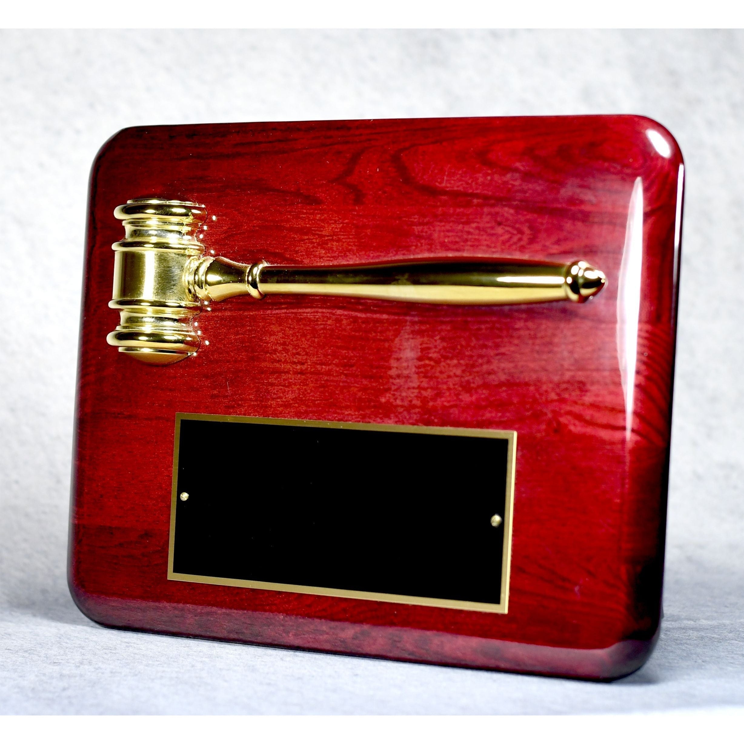 Gavel with Piano Finish Plaque