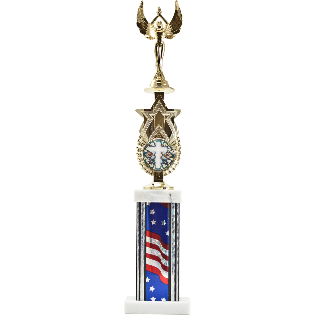 Exclusive Star Riser With Rectangle Column Award Trophy