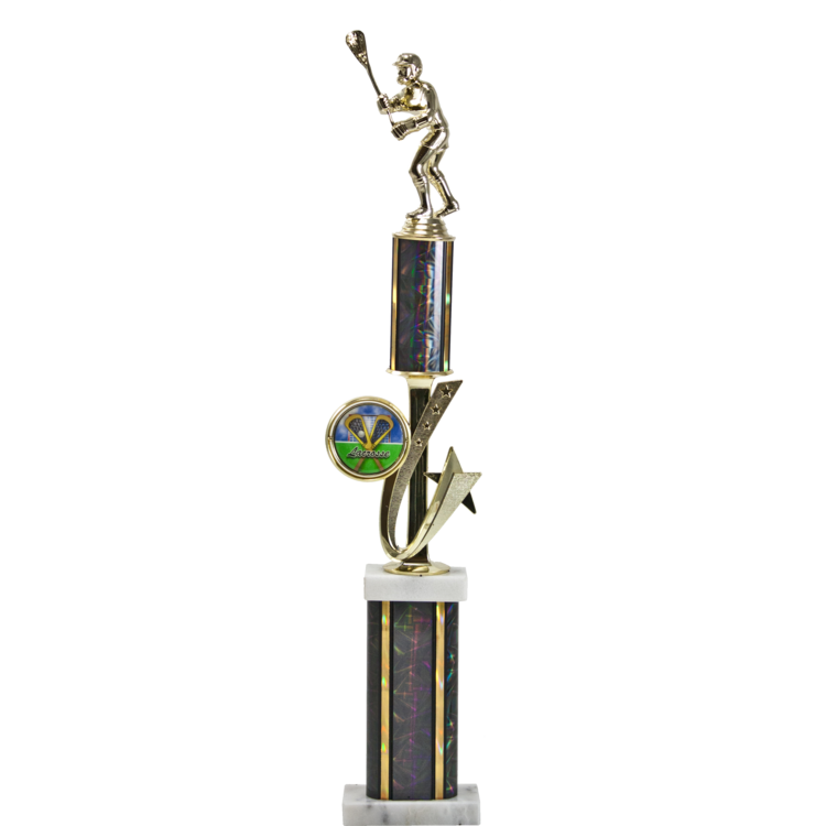 Dual Column Trophy with Riser