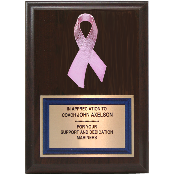 Plaque With Awareness Ribbon