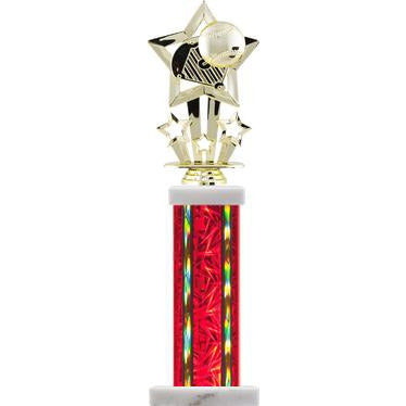 Star Theme Figure and Rectangle Column Trophy